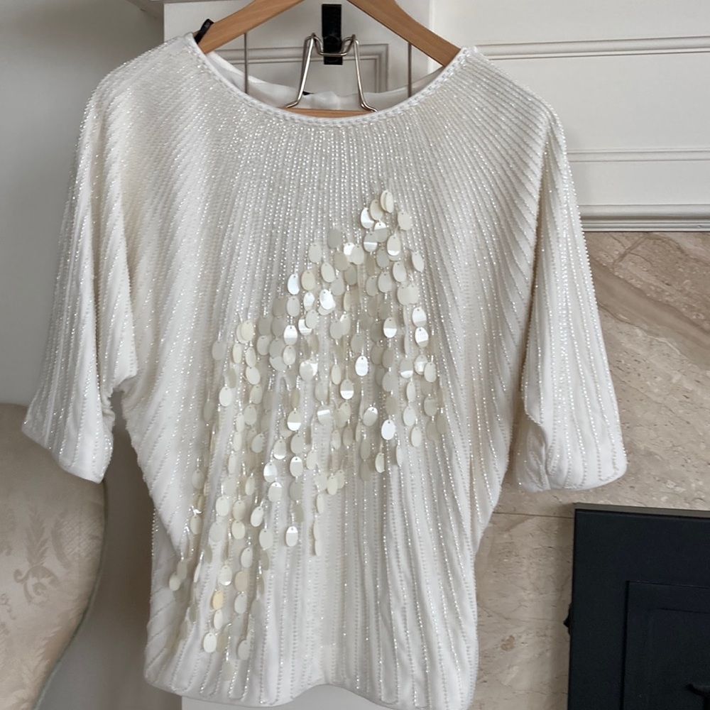 NWT Rachel Zoe Formal Top Beads Sequins